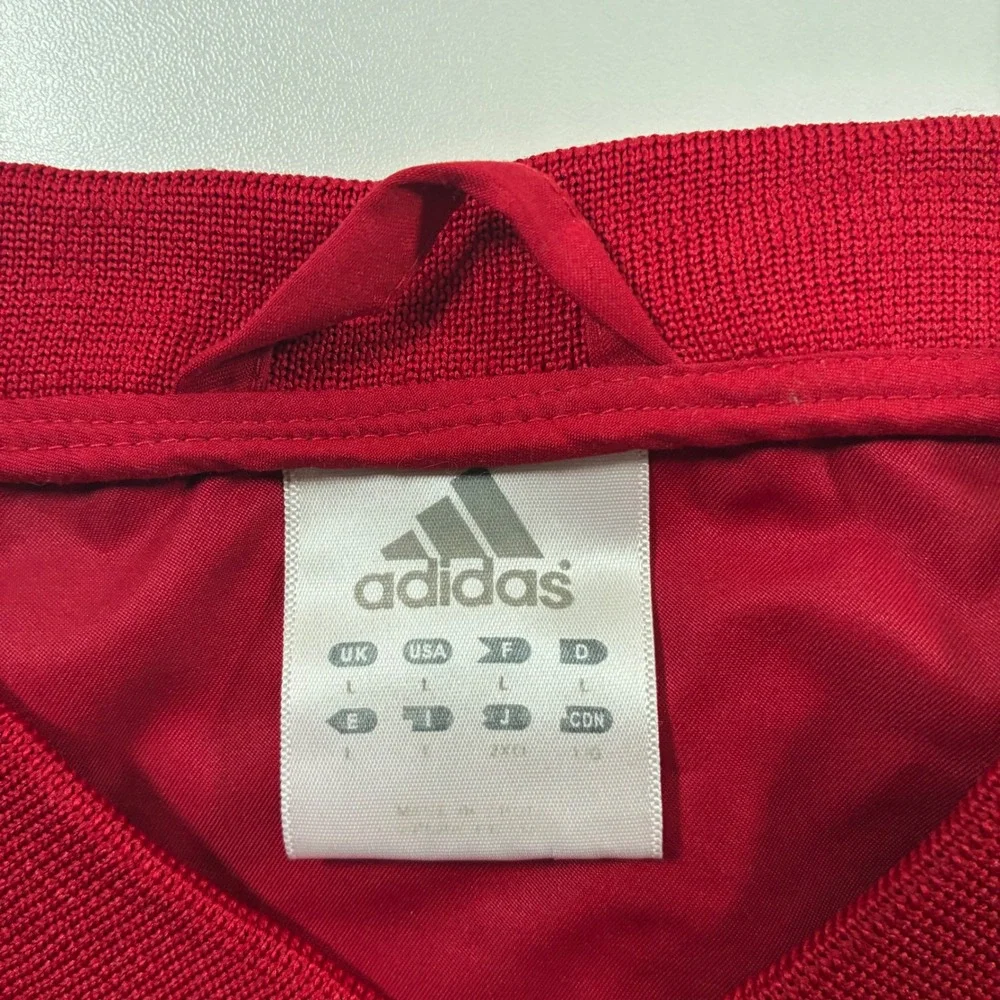 Vintage Indiana Hoosiers Adidas Pullover Large Red V-Neck Windbreaker 90s Y2K